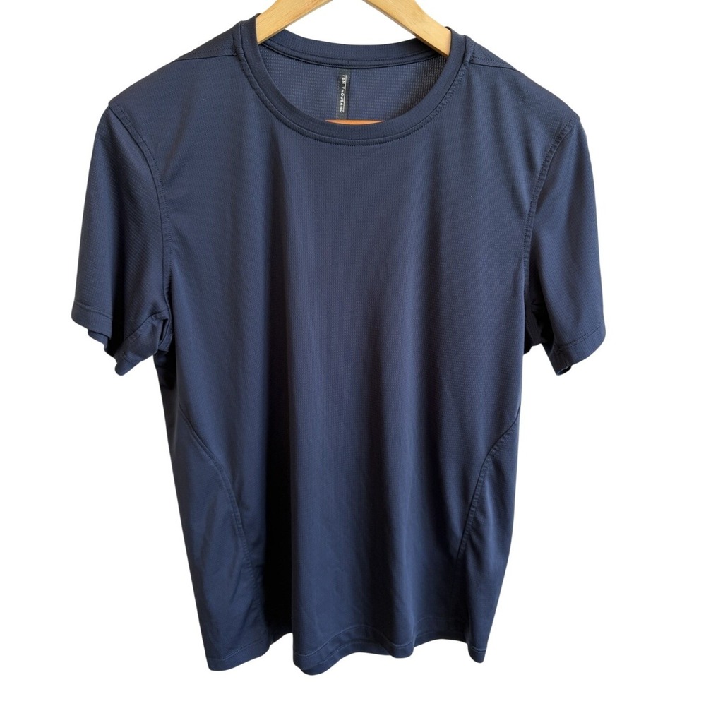 Ten Thousand Versatile Shirt Mens Large Navy Blue Crew Neck Stretch Gym Runinng
